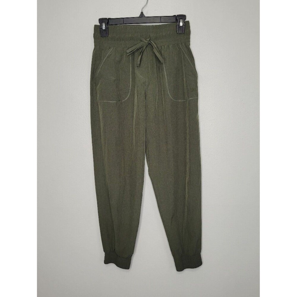 Albion green pull on ankle jogger casual athleisure pants size small petite